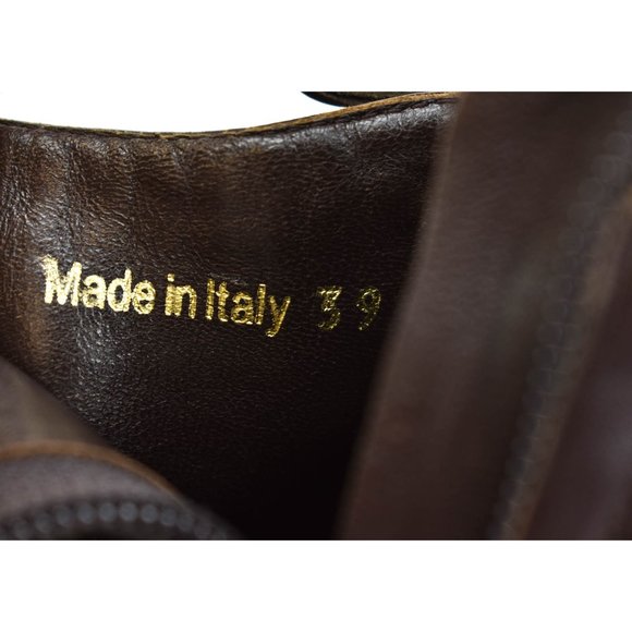 DIOR: Dark Brown Woven Leather & "CD" Logo Booties - Picture 10 of 11